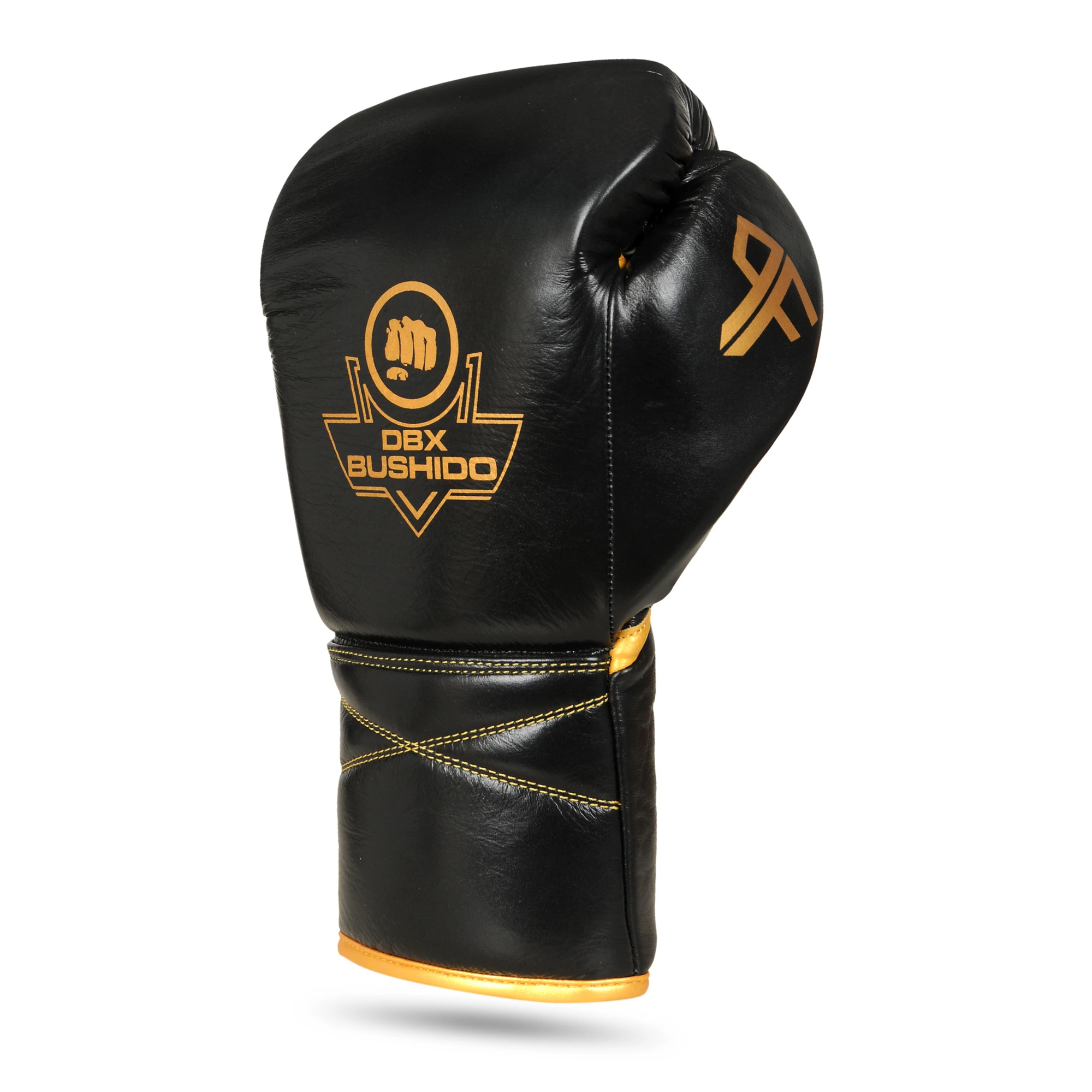 geschnürte Premium-Boxhandschuhe ProFighter Bordeaux Gold aus echtem Leder