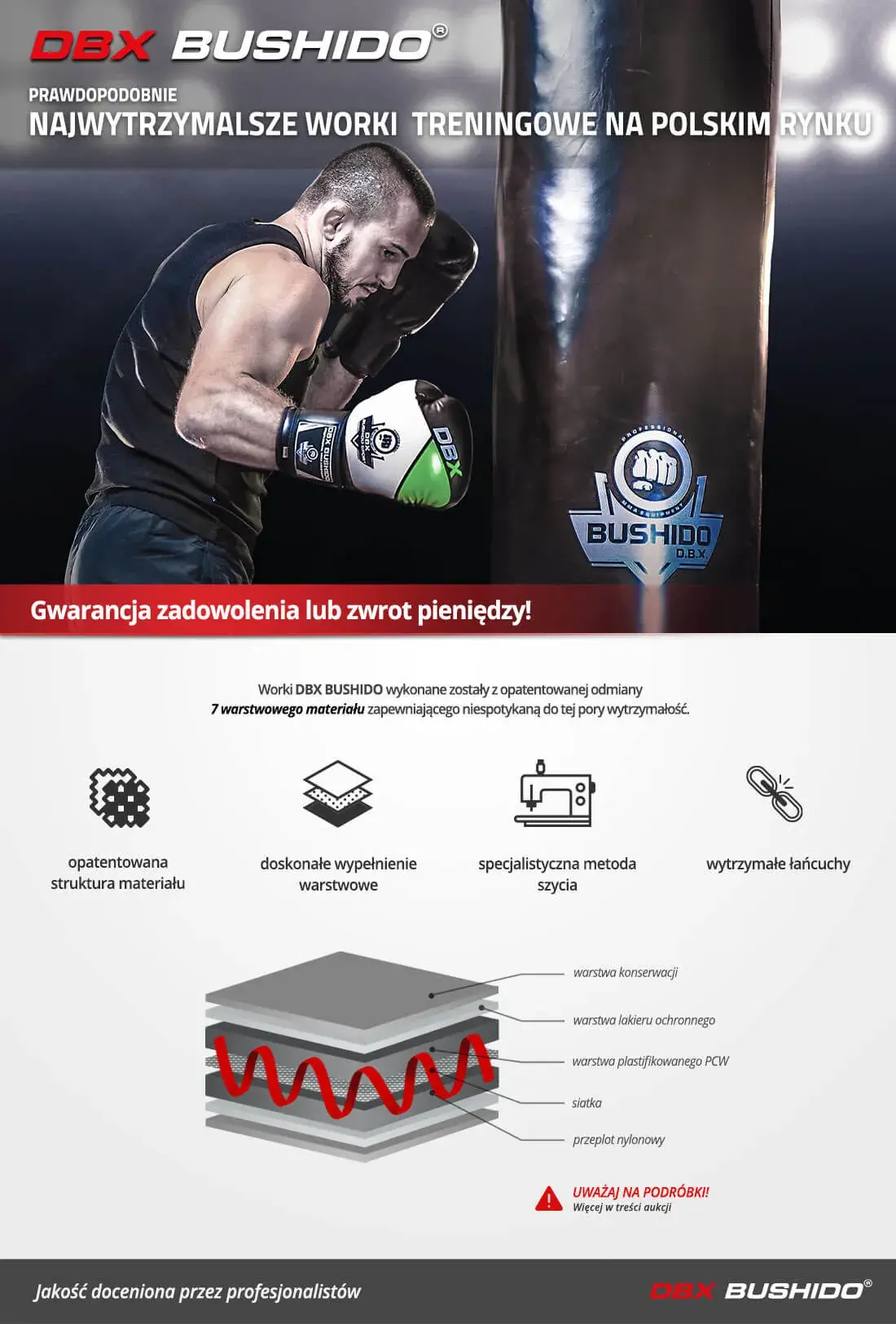worek treningowy, bokserski, najlepszy, plawil worki treningowe bushido