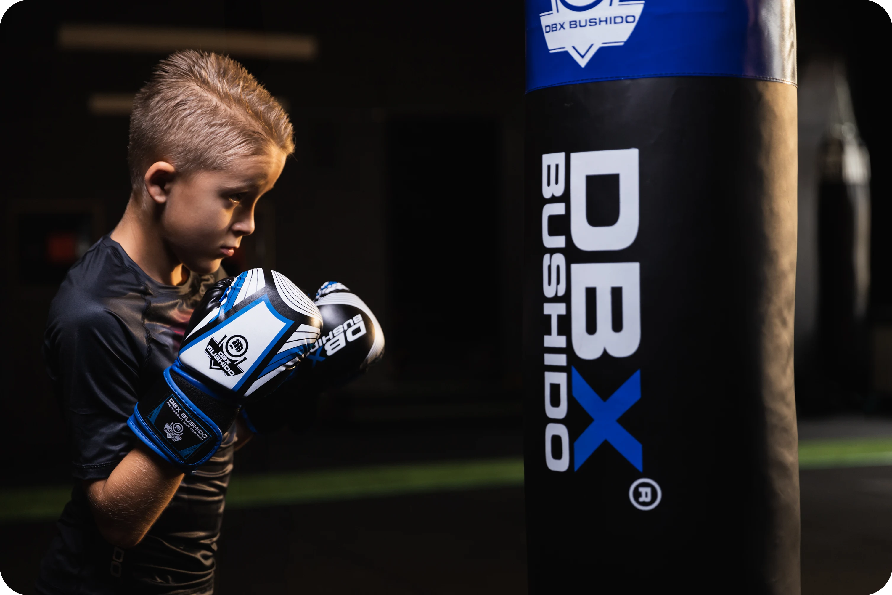 80 cm / 15 kg - Boxset für Kinder DBX Junior Blau | DBX Bushido
