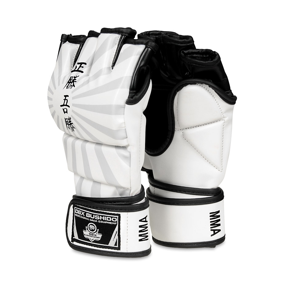 weiße Karate-Handschuhe