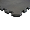 Sicherheitszertifizierte Gymnastikmatte - Puzzle 1x1m - Schwarz - Grau - 4 cm