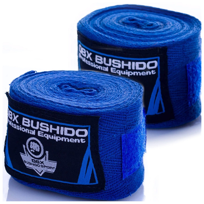 BLAUE BOXBANDAGEN, WRAPS, 4 METER, BUSHIDO