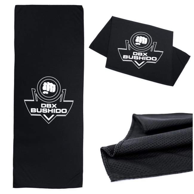 Schwarzes schnelltrocknendes Sporthandtuch 80x30 cm