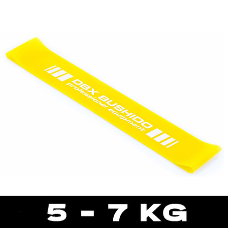 Power Band MINI - Übungsgummi für Beweglichkeitstraining YELLOW 5-7 kg