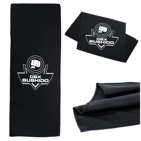 Schwarzes schnelltrocknendes Sporthandtuch 80x30 cm