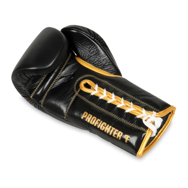 Schnürbare Boxhandschuhe mit Mehrschichtpolsterung – ProFighter Gold – Legacy Series