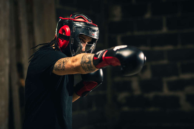 Boxhelm mit Polycarbonatmaske M - Hannibal