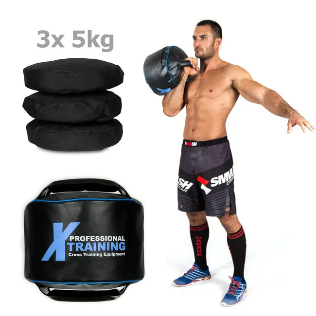 15 kg XBAG + Satz von 3 x 5kg - Kettlebell mit Gewichtsverstellung