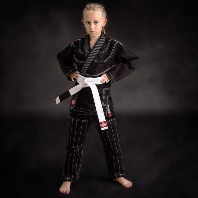 Kimono / GI für BJJ für Kinder Schwarz + Gürtel FREE - X-SERIES M0