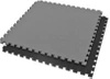 Sicherheitszertifizierte Gymnastikmatte - Puzzle 1x1m - Schwarz - Grau - 4 cm