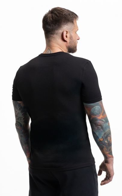 Hochwertiges Baumwoll-T-Shirt mit kleinem grauen DBX Bushido-Logo