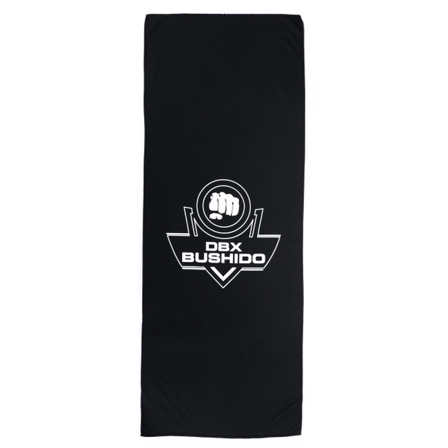 Schwarzes schnelltrocknendes Sporthandtuch 80x30 cm