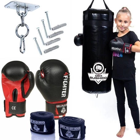 80 cm / 15 kg - Boxsack + Boxhandschuhe + Wraps + Fixierung - Boxset