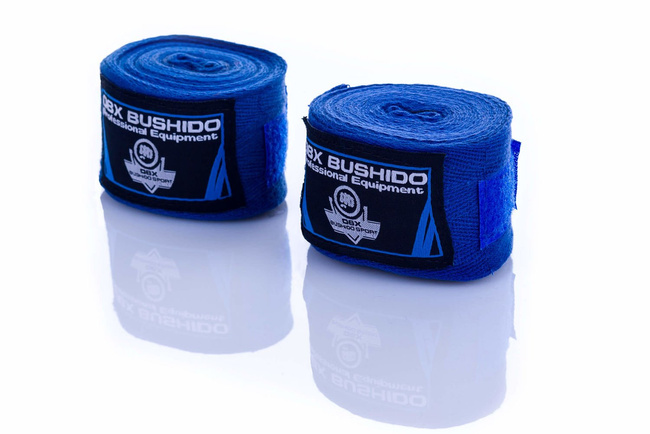BLAUE BOXBANDAGEN, WRAPS, 4 METER, BUSHIDO