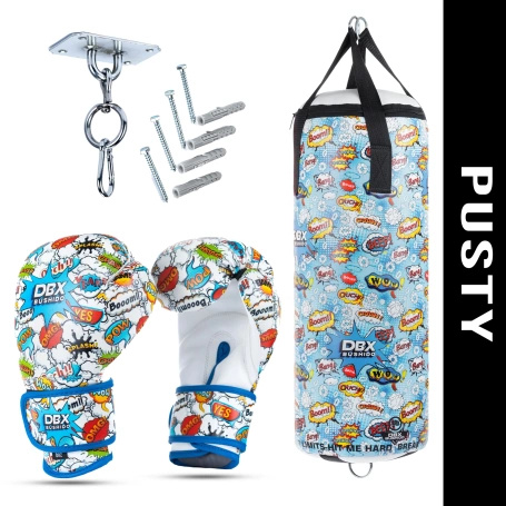 Set für Kinder Cartoon Blue – LEER Boxsack + Handschuhe – 65 cm