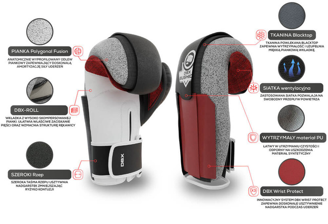 Boxhandschuhe 12oz - Phantom Weiß - Valor Serie