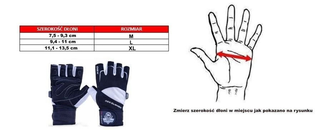 WG-162 - GYMNASTIKHANDSCHUHE - FÜR DAS TRAINING - MIT LANGEM KLETTVERSCHLUSS UND GRIP-X SYSTEM - XL