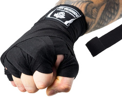 SCHWARZE BOXBANDAGEN, WRAPS, 4 METER, BUSHIDO
