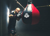 Hollow Boxing Pear XXL - Hook Sack Schwarz und Weiß