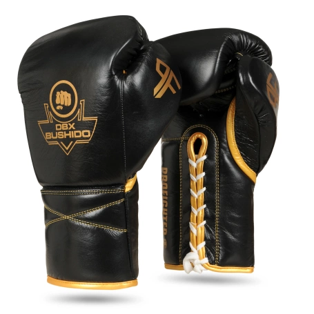 Schnürbare Boxhandschuhe mit Mehrschichtpolsterung – ProFighter Gold – Legacy Series