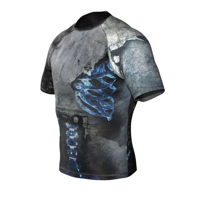 Rashguard kurz "Bones" Kompressions-T-Shirt MMA, BJJ, DBX BUSHIDO R-118H XXL