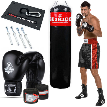 150 cm / 50 kg - Komplettes Boxset | GYM Pro Heavy - Boxsack, Boxhandschuhe, Halterungen, Bandagen