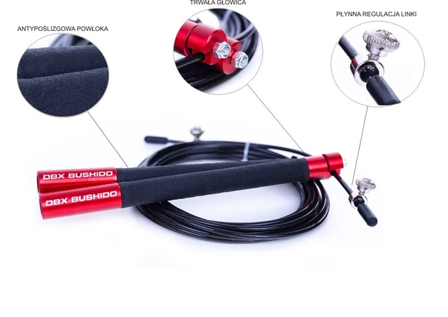 Aluminium-Springseil mit Lager, 3 m | rot | SK54