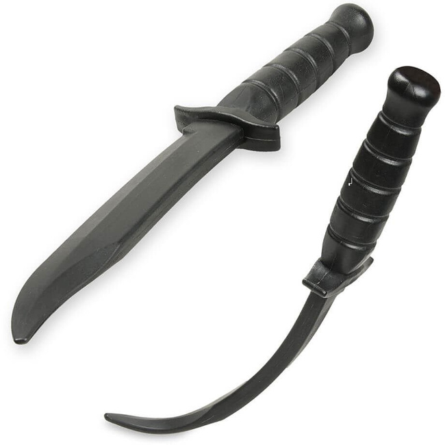 Gummi-Trainingsmesser Messerattrappe, schwarz - ARW-5051