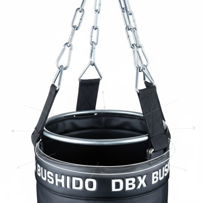 Boxsack PREMIUM – SBRX Black – 130 cm / 55 kg | DBX Bushido