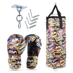 Set für Kinder Cartoon Red – Boxsack + Handschuhe – 75 cm | DBX Bushido