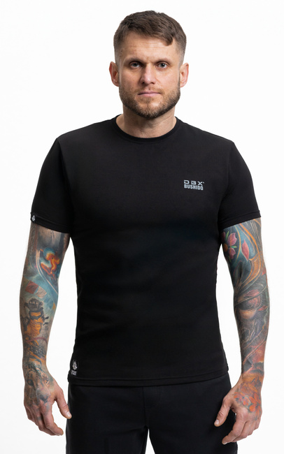 Hochwertiges Baumwoll-T-Shirt mit kleinem grauen DBX Bushido-Logo