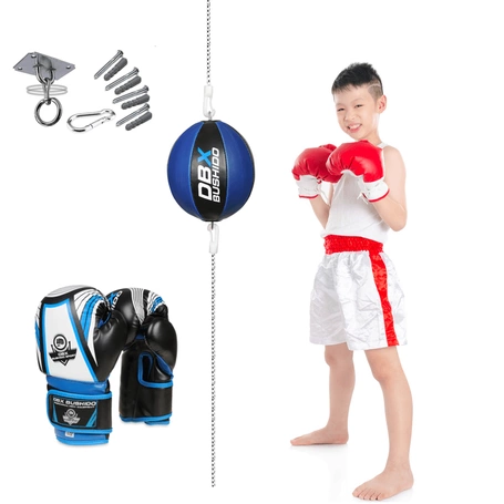 Refexball + Boxhandschuhe + Halterung - Set für Kinder
