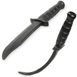 Gummi-Trainingsmesser Messerattrappe, schwarz - ARW-5051