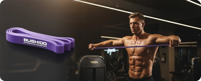 Power Band 32 - Verstärktes Training Gummi DBX BUSHIDO FIOLETOWA 16-39 KG