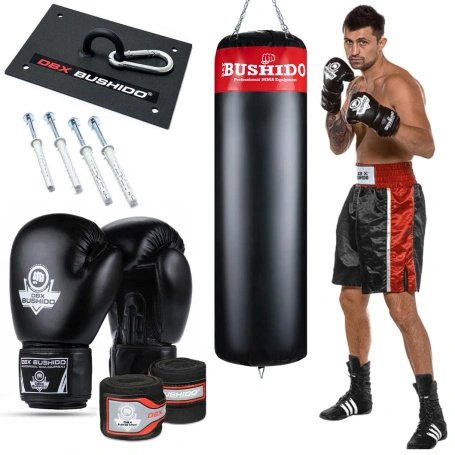 150 cm / 50 kg - Komplettes Boxset | GYM Pro Heavy - Boxsack, Boxhandschuhe, Halterungen, Bandagen