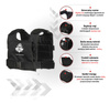 10 kg (6 x 1,65 kg) - Trainingsweste mit Gewicht