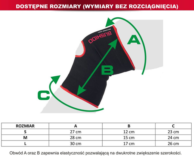 ELASTISCHE KNIEBANDAGEN, BUSHIDO - roz. S