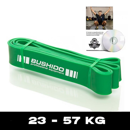 Power Band 44 - Verstärkter Trainingsgummi DBX BUSHIDO- GRÜN 23-57 KG