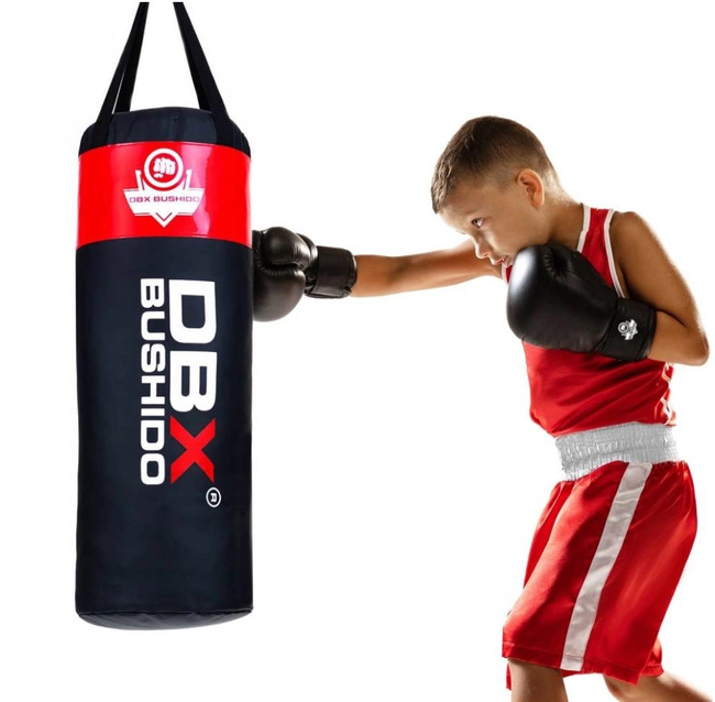 80 cm / 15 kg - Boxsack + Handschuhe + Boxball Geschenkset für Kinder DBX Junior