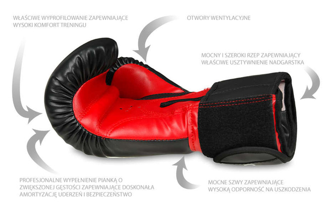 Boxhandschuhe 12oz - Klassisch Rot - Origin Serie