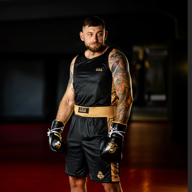 Schnürbare Boxhandschuhe mit Mehrschichtpolsterung – ProFighter Gold – Legacy Series