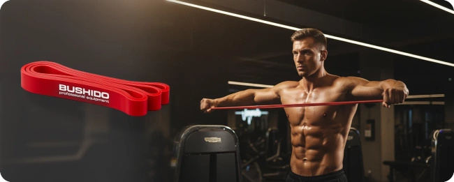 Power Band 13 - Verstärktes Trainingsgummi DBX BUSHIDO ROT 7-16 KG