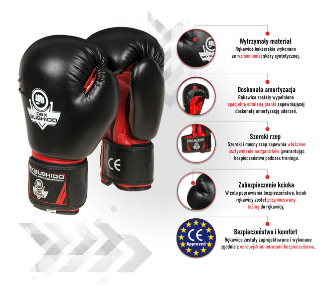 Boxhandschuhe 12oz - Klassisch Rot - Origin Serie