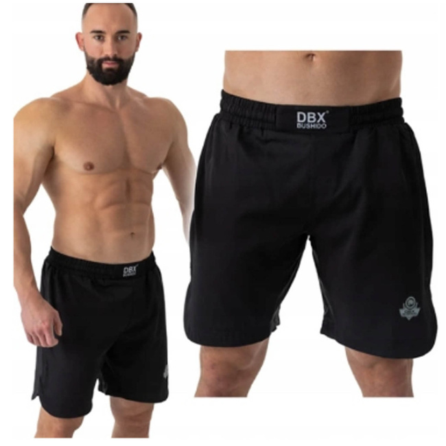 Bushido MMA Shorty Trainingsshorts Schwarz XL