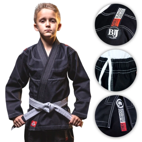 Kimono / GI für BJJ für Kinder Schwarz + Gürtel FREE - X-SERIES M0