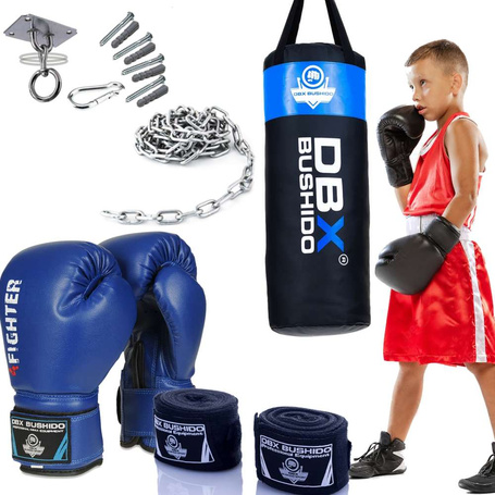 80 cm / 15 kg - Boxset für Kinder DBX Junior Blue + Kette