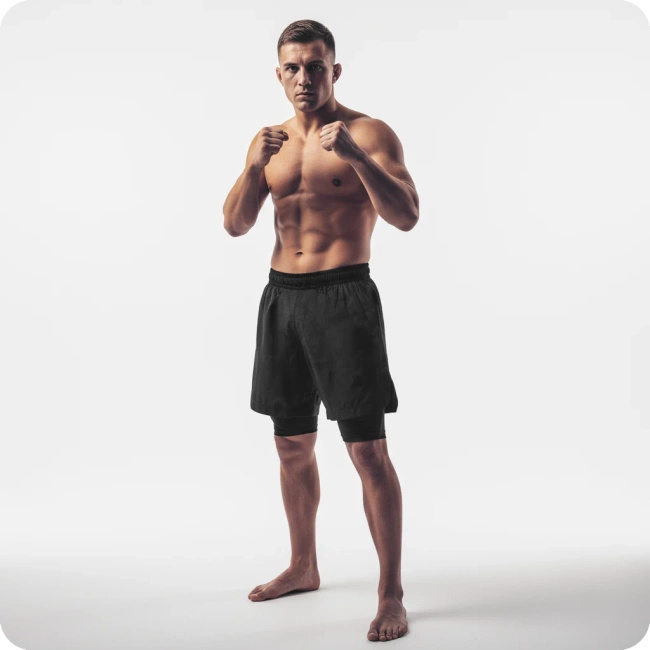 MMA Shorts mit Leggings Schwarz DBX Bushido