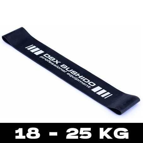 Power Band MINI Training Rubber für Beweglichkeitsübungen BLACK 18-25 kg