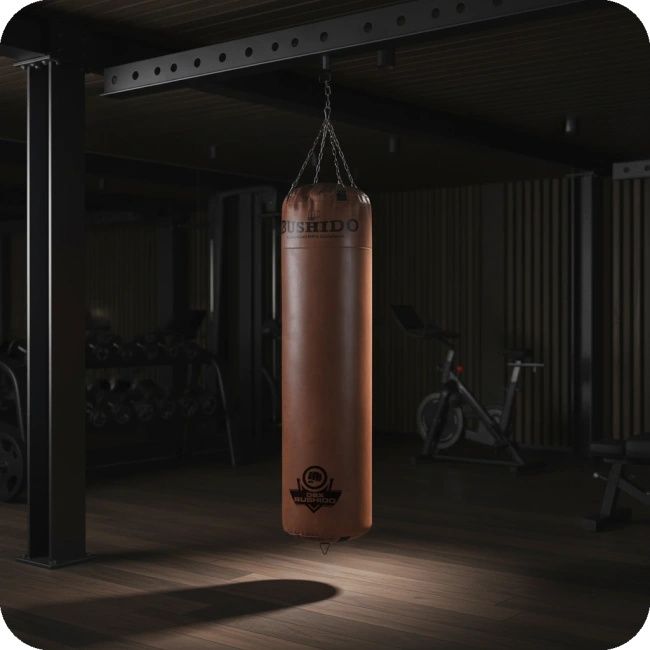 Boxsack Trainingssack 150 cm 50 kg RETRO Braun – Spartan | DBX Bushido