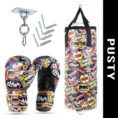 Set für Kinder Cartoon Red – LEER Boxsack + Handschuhe – 75 cm | DBX Bushido